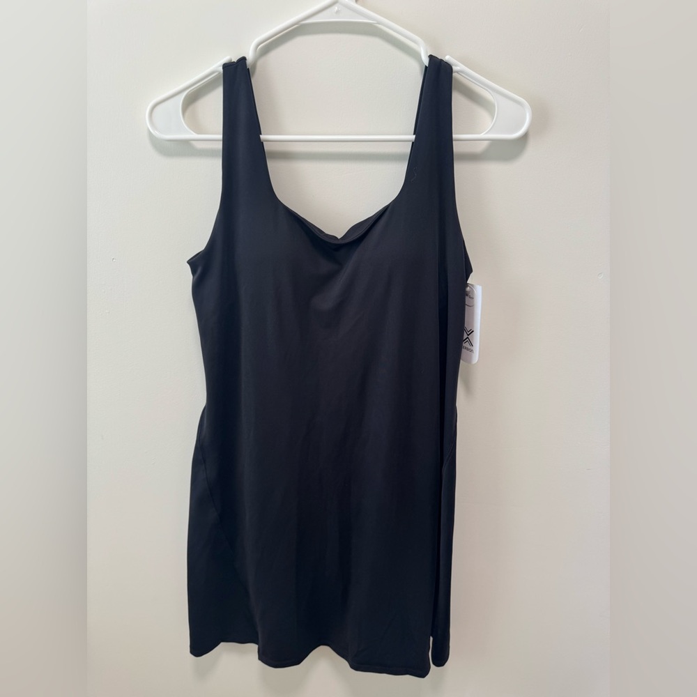 Black Xersion Everultra-Lite Sleeveless Built in Bra Tennis Dress